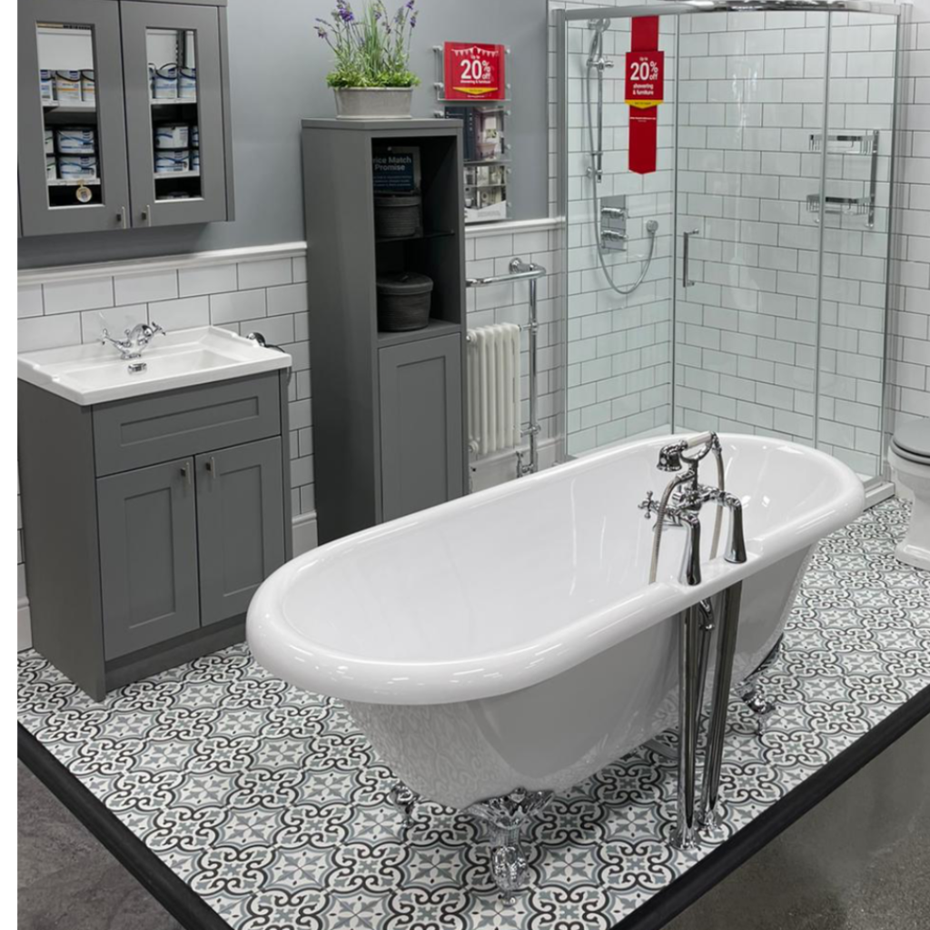 Wickes showrooms nationwide Tiling for bathroom displays 