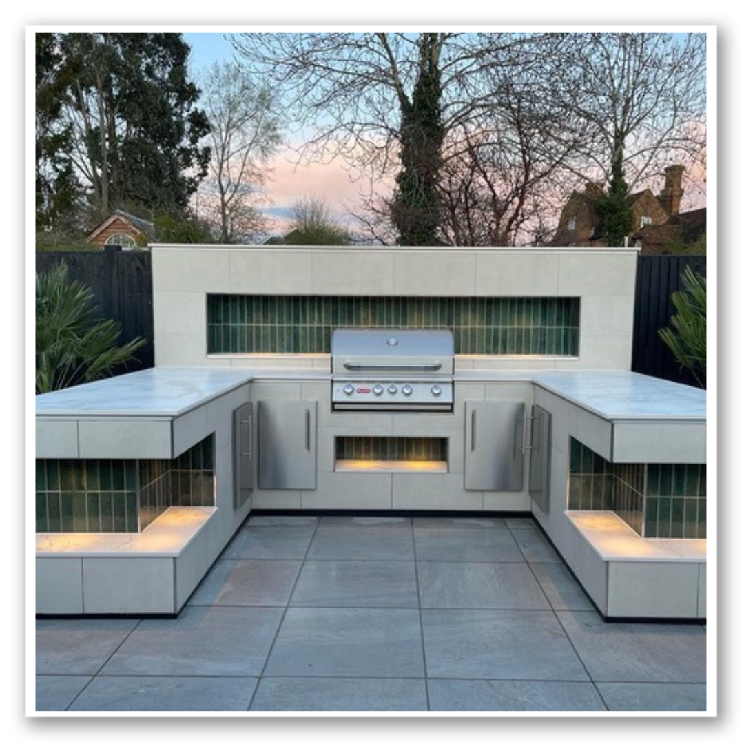 Showcase photograph spectrum stone and ceramic tiled  outdoor kitchen