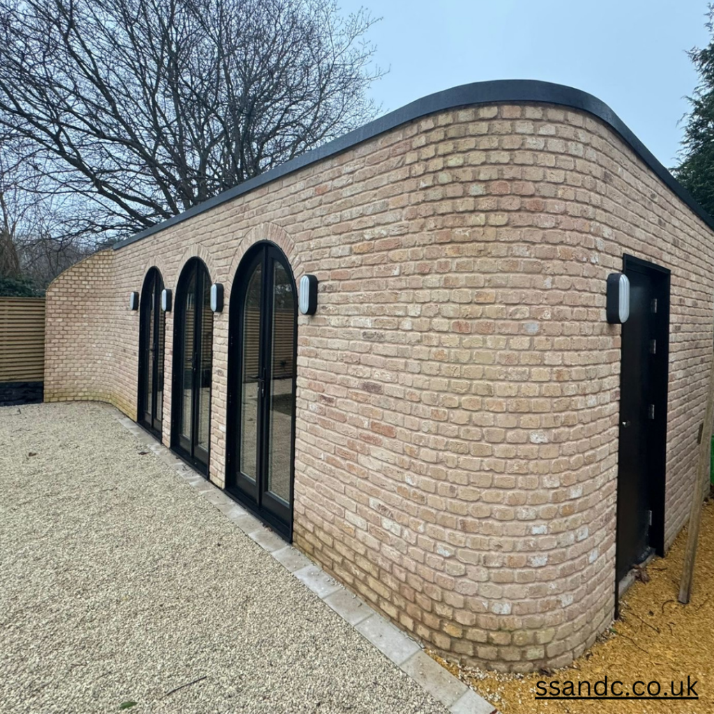 a private home salon in 
London weathered yellow brick slips