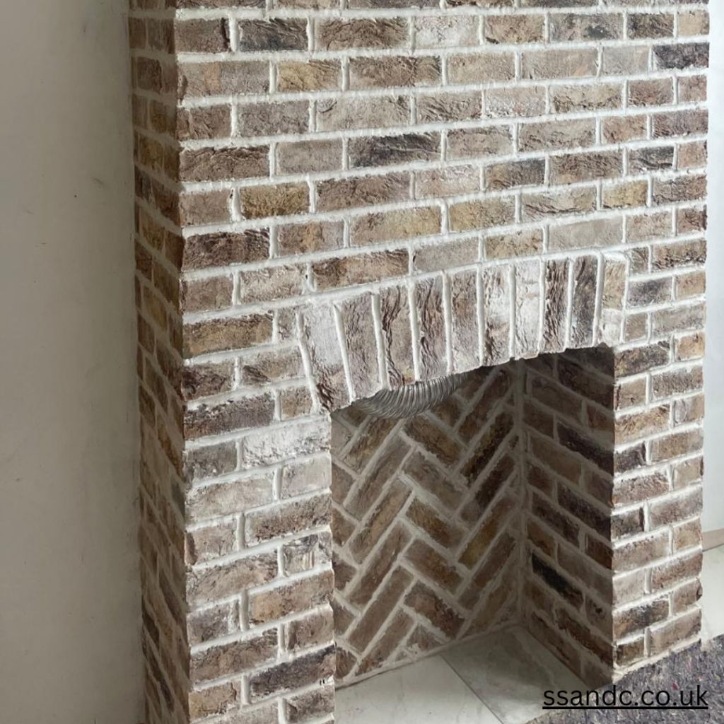 Fireplace  brick slip work