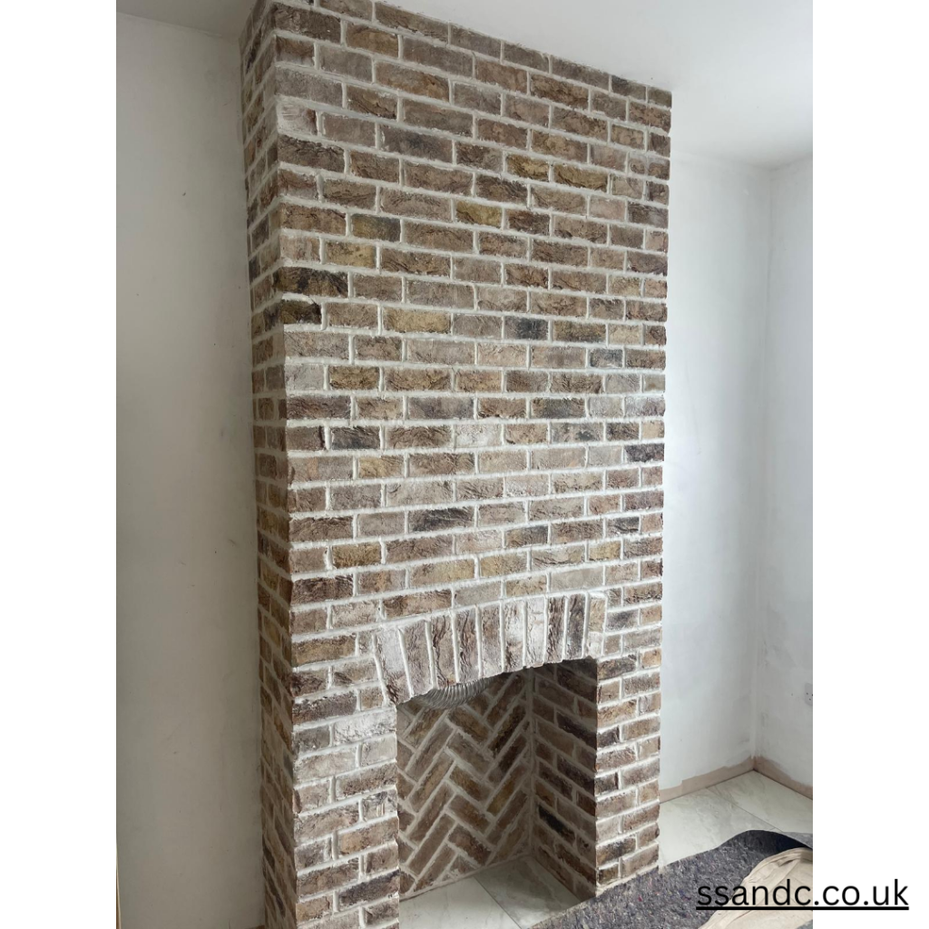 Fireplace  brick slip work